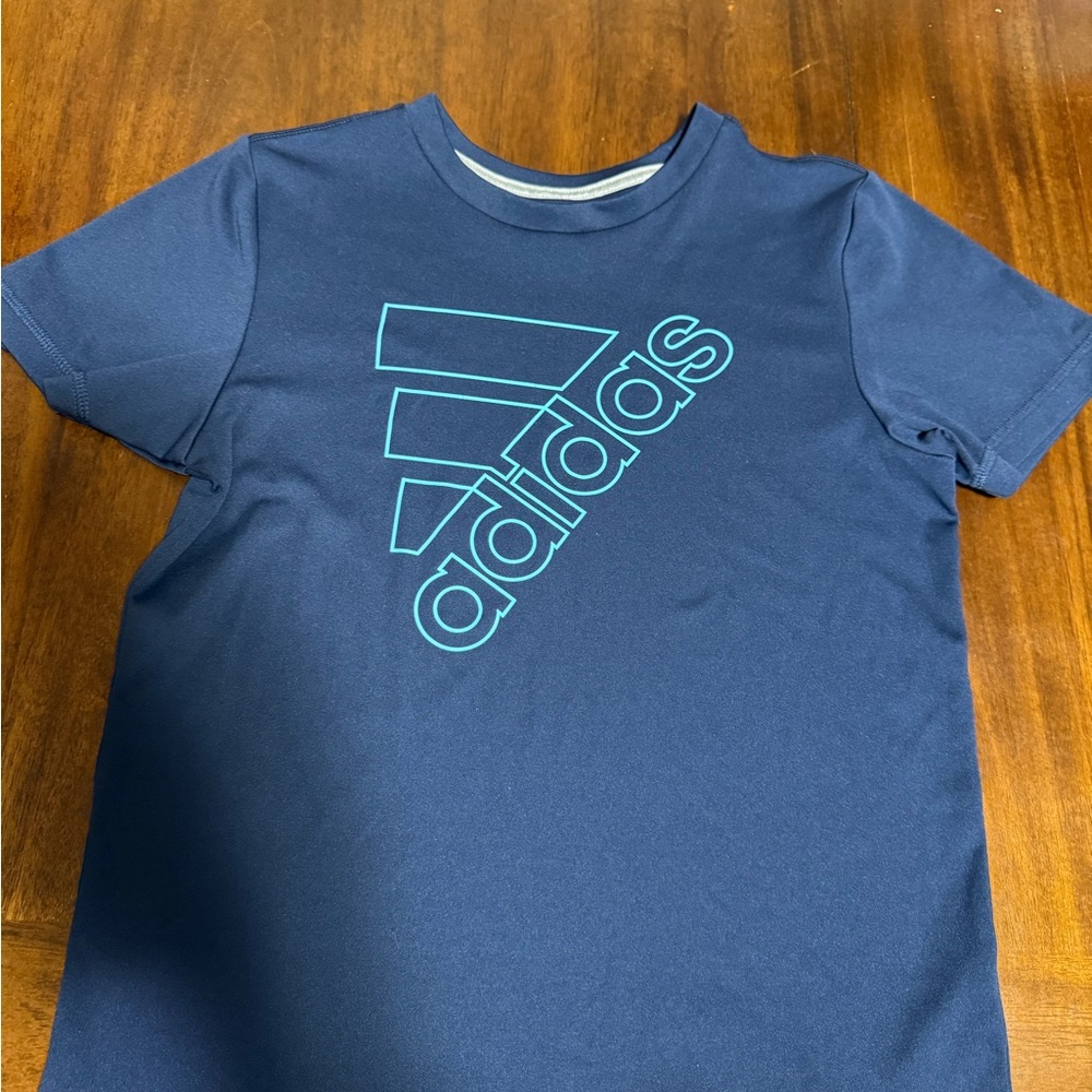 Adidas Kids Navy Tee with Logo